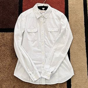 Loft 100% Cotton Polkadot Blouse